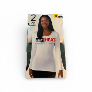 32 Degrees Women's Heat Tee, 2-pack Size S NWT